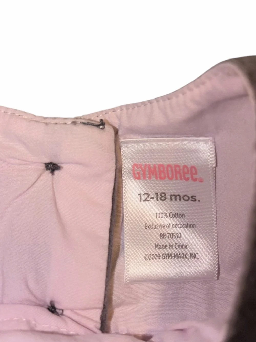 Vintage Y2K Gymboree brown velour pink elephant embroidered jumper 12-18m Whimsy